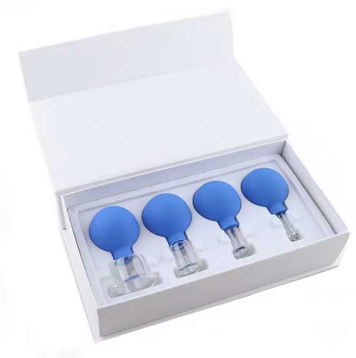 Set of 4 Glass Cupping Cups – Face & Body